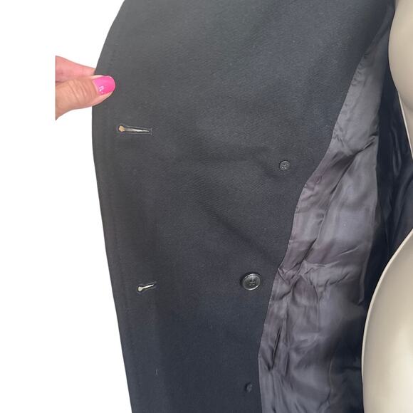 NWT Madewell Double Breasted Trench Coat True Black Size M - Picture 13 of 15